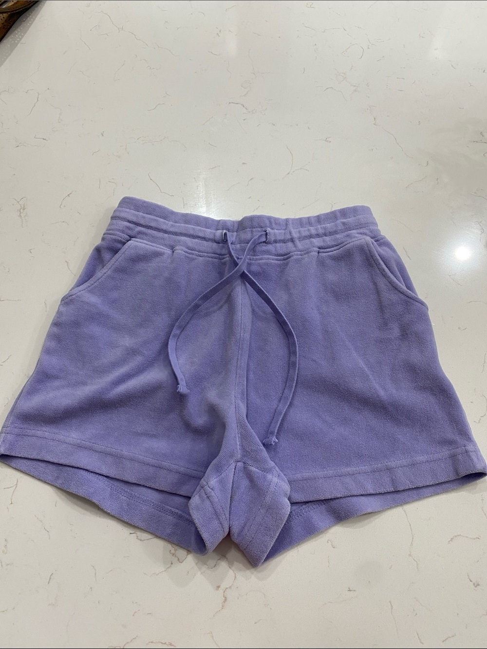 Fashion Nova Lavender Terry Drawstring Athletic Shorts